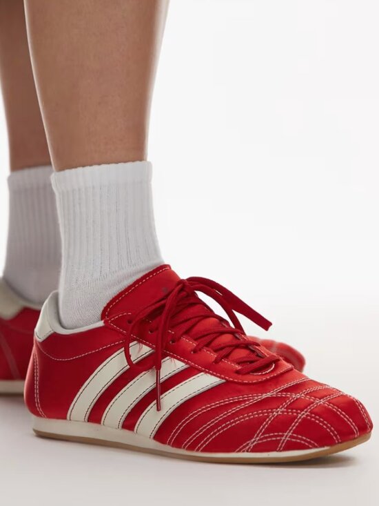Adidas Shoes - Adidas Red Taekwondo Retro Sneakers Size 10